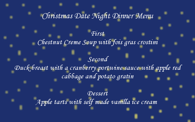 Christmas Menu